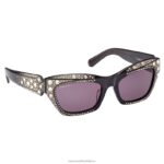 slnečné okuliare mačacie oko, sk0380 01a, čierna B8ZNT1438 Swarovski príslušenstvo - Image 9