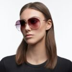 slnečné okuliare tvar pilota, gradientný odtieň, sk0343-h 33b, čierna B8ZNT1466 Swarovski príslušenstvo - Image 2