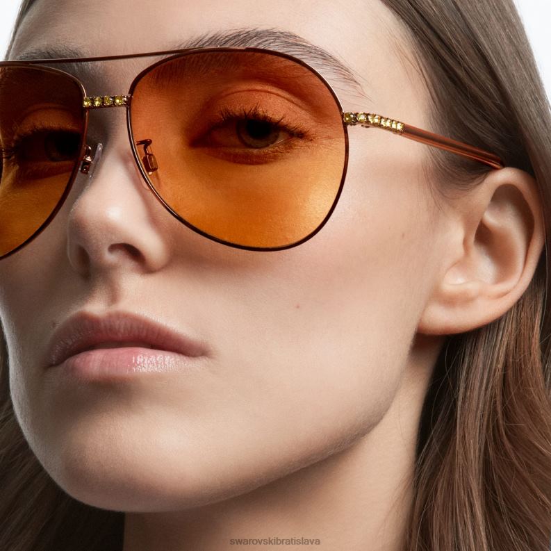 slnečné okuliare tvar pilota, gradientný odtieň, sk0343-h 36f, hnedá B8ZNT1443 Swarovski príslušenstvo - Image 3