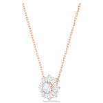 slnečný prívesok zmiešané strihy, slnko, biele, pozlátené ružovým zlatom B8ZNT178 Swarovski šperky - Image 3