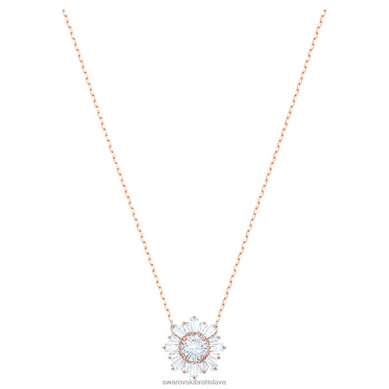 slnecny_privesok_zmiesane_strihy_slnko_biele_pozlatene_ruzovym_zlatom_b8znt178_swarovski_sperky.jpg slnečný prívesok zmiešané strihy, slnko, biele, pozlátené ružovým zlatom B8ZNT178 Swarovski šperky - Image 1