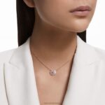 slnečný prívesok zmiešané strihy, slnko, ružové, pozlátené ružovým zlatom B8ZNT236 Swarovski šperky - Image 2