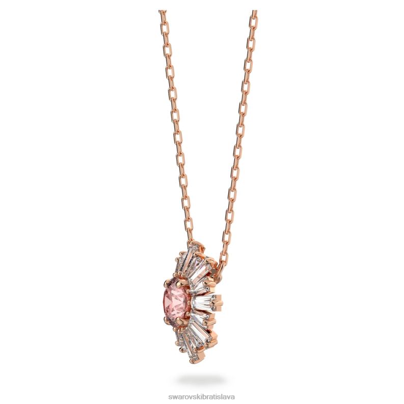 slnečný prívesok zmiešané strihy, slnko, ružové, pozlátené ružovým zlatom B8ZNT236 Swarovski šperky - Image 4