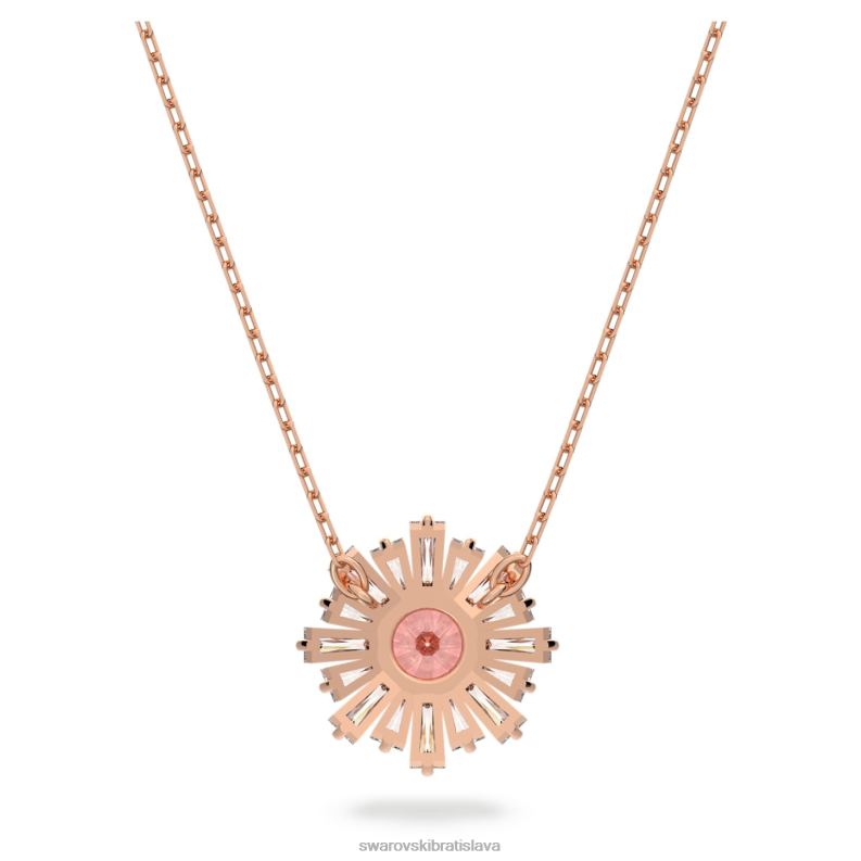 slnečný prívesok zmiešané strihy, slnko, ružové, pozlátené ružovým zlatom B8ZNT236 Swarovski šperky - Image 5