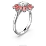 slnečný prsteň zmiešané strihy, slnko, ružové, rhodiované B8ZNT1096 Swarovski šperky - Image 2