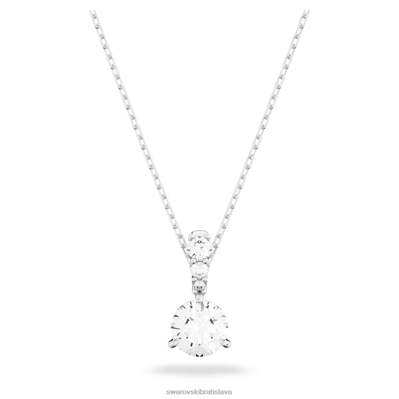 soliterny_privesok_okruhly_vybrus_biely_rhodiovany_b8znt175_swarovski_sperky.jpg solitérny prívesok okrúhly výbrus, biely, rhodiovaný B8ZNT175 Swarovski šperky - Image 1