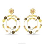 somnia kruhové náušnice viacfarebné, pozlátené B8ZNT930 Swarovski šperky