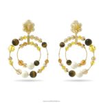 somnia kruhové náušnice viacfarebné, pozlátené B8ZNT930 Swarovski šperky - Image 4