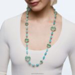 somnia náhrdelník zelená, pozlátená B8ZNT73 Swarovski šperky - Image 2