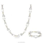 somnia set biela, pozlátená B8ZNT382 Swarovski šperky