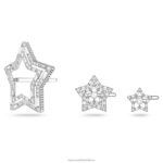 sponka do vlasov hviezda, biela, rhodiovaná B8ZNT1468 Swarovski príslušenstvo - Image 3