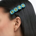 sponka do vlasov vankúšový strih, modrá, pozlátená B8ZNT1479 Swarovski príslušenstvo - Image 5