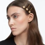sponka do vlasov vankúšový strih, zlatý tón, pozlátený B8ZNT1475 Swarovski príslušenstvo - Image 2
