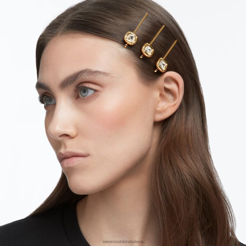 sponka do vlasov vankúšový strih, zlatý tón, pozlátený B8ZNT1475 Swarovski príslušenstvo - Image 2