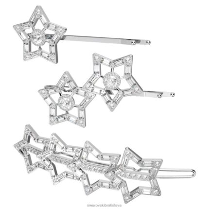 sponka do vlasov zmiešané rezy, hviezdicové, biele, rhodiované B8ZNT1470 Swarovski príslušenstvo