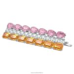 sponka do vlasov zmiešané rezy, obdĺžnikový tvar, viacfarebné, rhodiované B8ZNT1476 Swarovski príslušenstvo