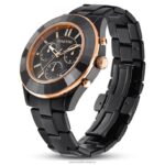 športové hodinky octea lux švajčiarska výroba, kovový náramok, čierny, čierny povrch B8ZNT1173 Swarovski príslušenstvo - Image 3