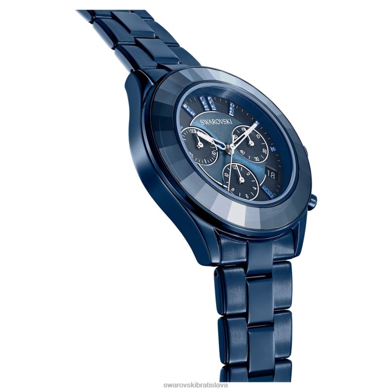 športové hodinky octea lux švajčiarska výroba, kovový náramok, modrá, modrá úprava B8ZNT1232 Swarovski príslušenstvo - Image 5