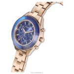 športové hodinky octea lux švajčiarska výroba, kovový náramok, modrý, šampanský zlatý odtieň B8ZNT1143 Swarovski príslušenstvo - Image 5