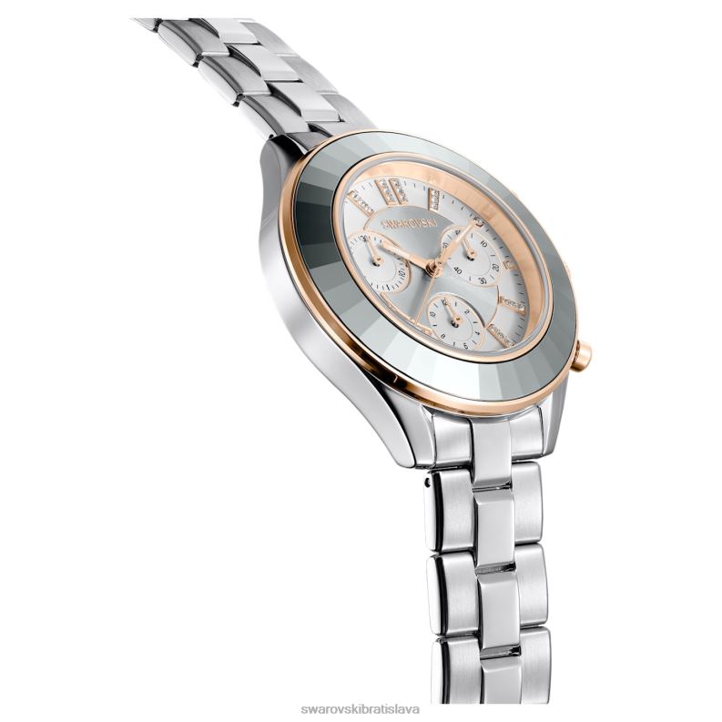 športové hodinky octea lux švajčiarska výroba, kovový náramok, strieborný tón, nehrdzavejúca oceľ B8ZNT1192 Swarovski príslušenstvo - Image 6