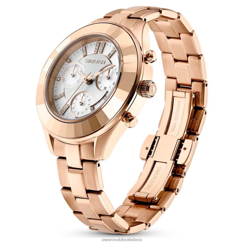 športové hodinky octea lux švajčiarska výroba, kovový náramok, tón ružového zlata, povrchová úprava v tóne ružového zlata B8ZNT1190 Swarovski príslušenstvo - Image 3