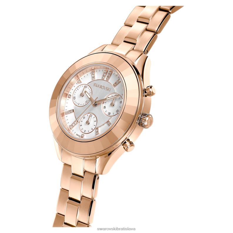 športové hodinky octea lux švajčiarska výroba, kovový náramok, tón ružového zlata, povrchová úprava v tóne ružového zlata B8ZNT1190 Swarovski príslušenstvo - Image 5