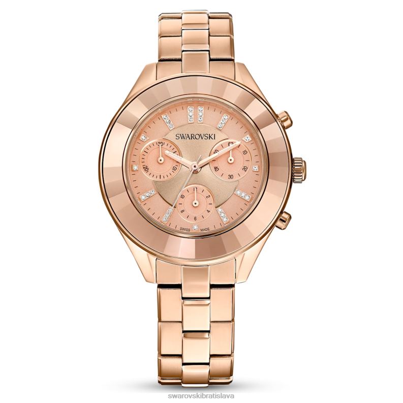 športové hodinky octea lux švajčiarska výroba, kovový náramok, tón ružového zlata, povrchová úprava v tóne ružového zlata B8ZNT1196 Swarovski príslušenstvo - Image 1