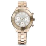 športové hodinky octea lux švajčiarska výroba, kovový náramok, zlatý tón, šampanské zlaté prevedenie B8ZNT1136 Swarovski príslušenstvo