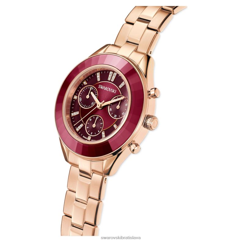 športové hodinky octea lux švajčiarsky kovový náramok, červený, ružové zlato B8ZNT1176 Swarovski príslušenstvo - Image 5
