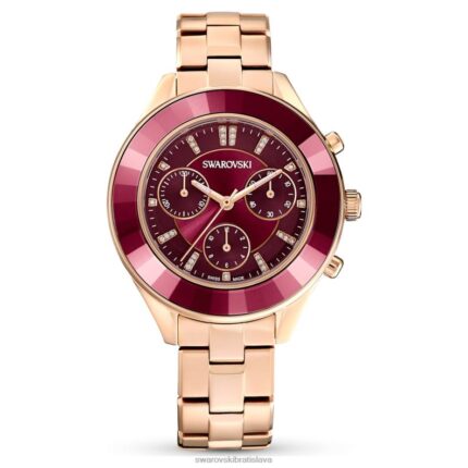 športové hodinky octea lux švajčiarsky kovový náramok, červený, ružové zlato B8ZNT1176 Swarovski príslušenstvo