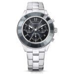 športové hodinky octea lux švajčiarsky, kovový náramok, čierny, nehrdzavejúca oceľ B8ZNT1243 Swarovski príslušenstvo
