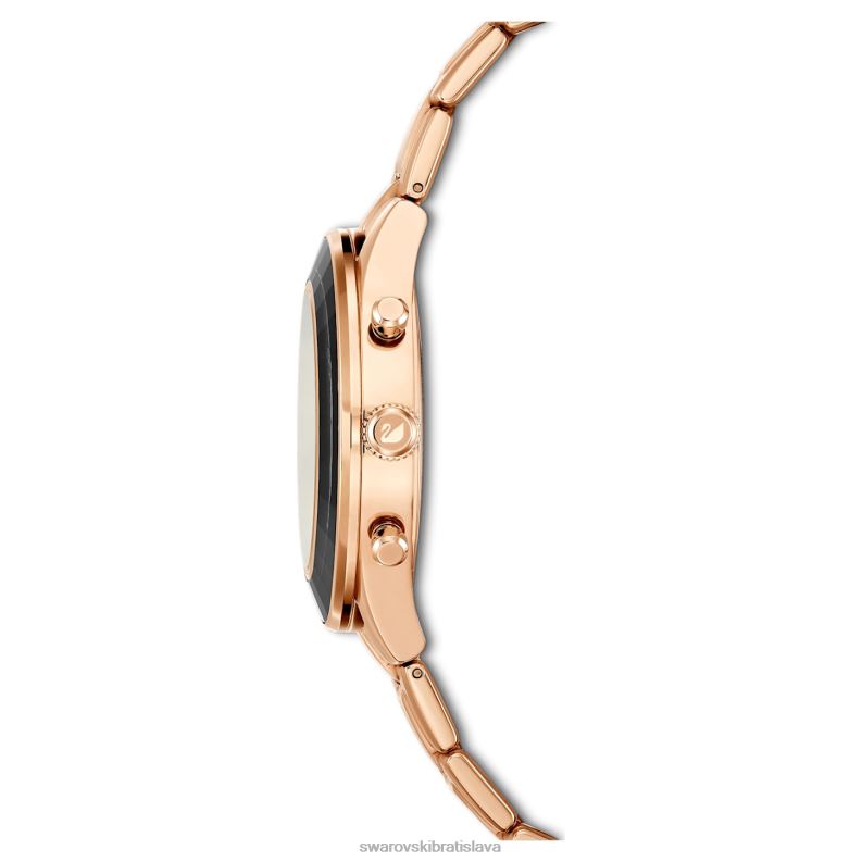 športové hodinky octea lux švajčiarsky kovový náramok, čierny, povrchová úprava ružové zlato B8ZNT1175 Swarovski príslušenstvo - Image 8