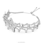stella choker hviezda, biela, rhodiovaná B8ZNT348 Swarovski šperky - Image 3