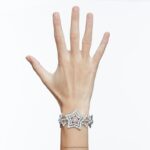 stellový náramok zmiešané rezy, hviezdicové, biele, rhodiované B8ZNT506 Swarovski šperky - Image 2