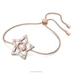 stellový náramok zmiešané strihy, hviezdicové, biele, pozlátené ružovým zlatom B8ZNT524 Swarovski šperky - Image 3