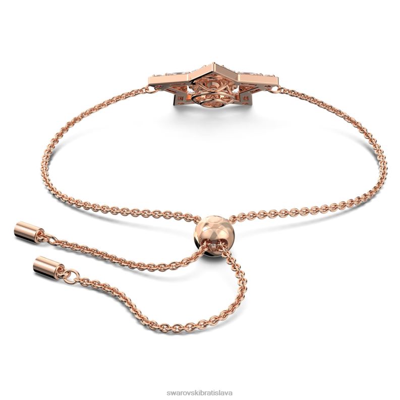 stellový náramok zmiešané strihy, hviezdicové, biele, pozlátené ružovým zlatom B8ZNT524 Swarovski šperky - Image 6