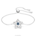 stellový náramok zmiešané strihy, hviezdicové, modré, rhodiované B8ZNT527 Swarovski šperky