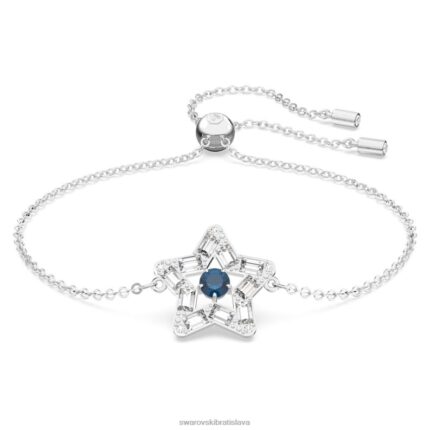 stellový náramok zmiešané strihy, hviezdicové, modré, rhodiované B8ZNT527 Swarovski šperky