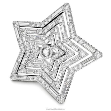stellový prsteň zmiešané rezy, hviezdicové, biele, rhodiované B8ZNT1068 Swarovski šperky