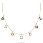Stilla náhrdelník zmiešané strihy, viacfarebné, pozlátené B8ZNT111 Swarovski šperky