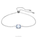 Stilla náramok obdĺžnikový rez, modrá, rhodiovaná B8ZNT463 Swarovski šperky