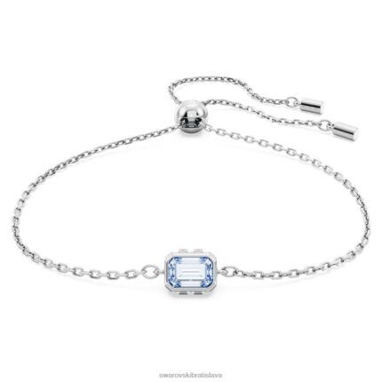 Stilla náramok obdĺžnikový rez, modrá, rhodiovaná B8ZNT463 Swarovski šperky