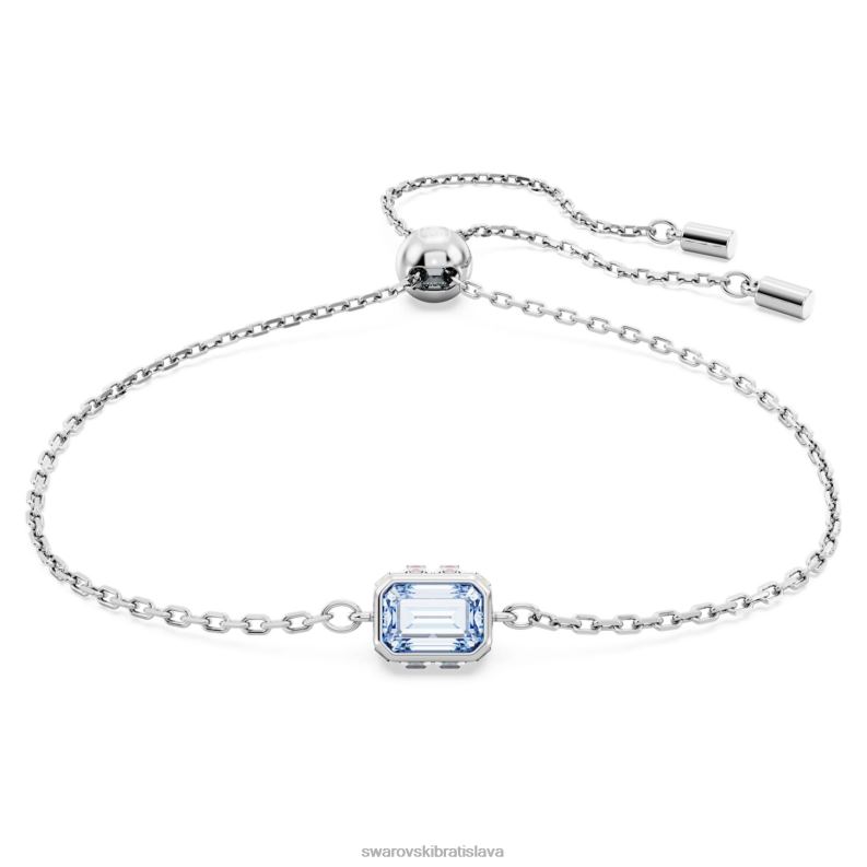 stilla_naramok_obdlznikovy_rez_modra_rhodiovana_b8znt463_swarovski_sperky.jpg Stilla náramok obdĺžnikový rez, modrá, rhodiovaná B8ZNT463 Swarovski šperky - Image 1