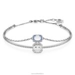 Stilla náramok zmiešané rezy, modrá, rhodiované B8ZNT633 Swarovski šperky