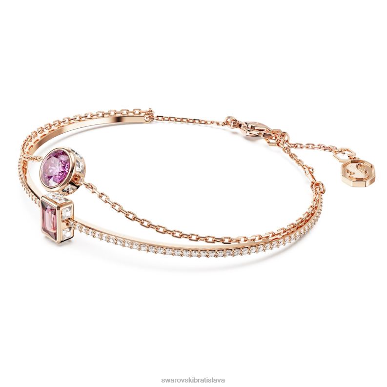 Stilla náramok zmiešané strihy, ružové, pozlátené ružovým zlatom B8ZNT634 Swarovski šperky - Image 3