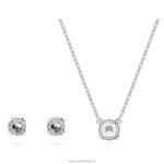 súhvezdie okrúhly výbrus, biely, rhodiovaný B8ZNT392 Swarovski šperky - Image 4