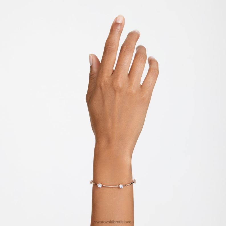 súhvezdový náramok okrúhly výbrus, biely, pozlátený ružovým zlatom B8ZNT481 Swarovski šperky - Image 2