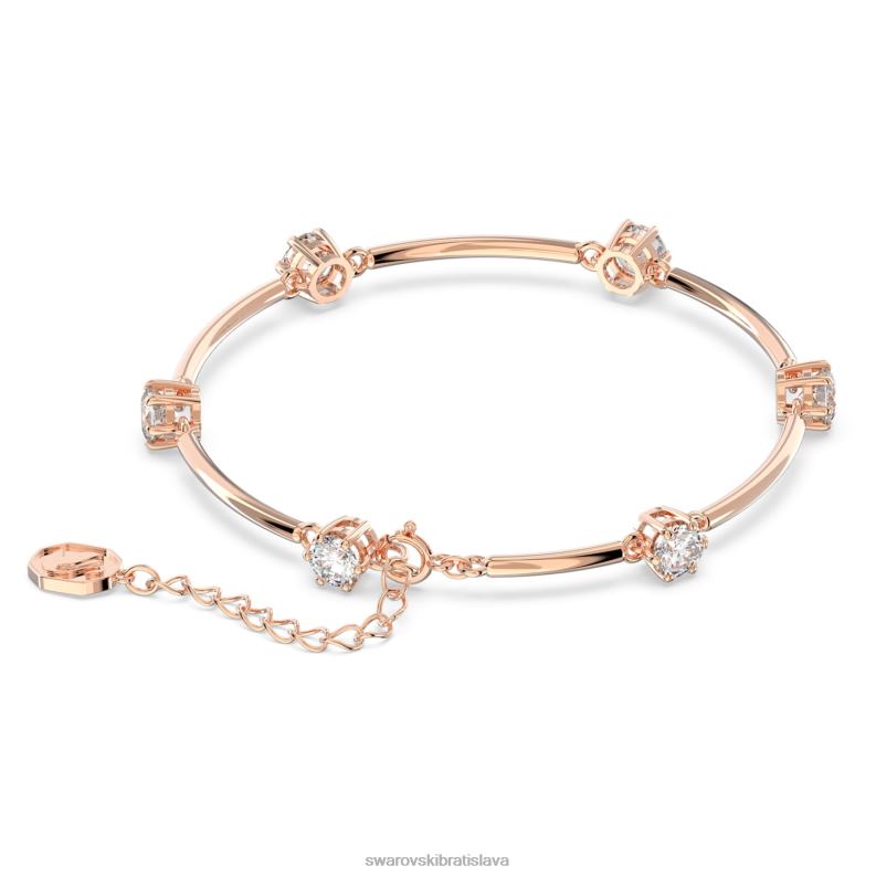 súhvezdový náramok okrúhly výbrus, biely, pozlátený ružovým zlatom B8ZNT481 Swarovski šperky - Image 5