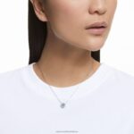 šumivý tanečný náhrdelník ďatelina, modrá, rhodiovaná B8ZNT124 Swarovski šperky - Image 2
