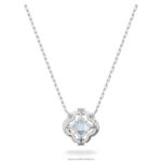 šumivý tanečný náhrdelník ďatelina, modrá, rhodiovaná B8ZNT124 Swarovski šperky - Image 5